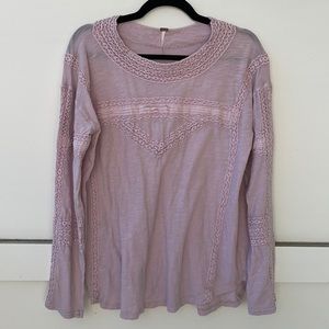 Free People Purple Long Sleeve Top